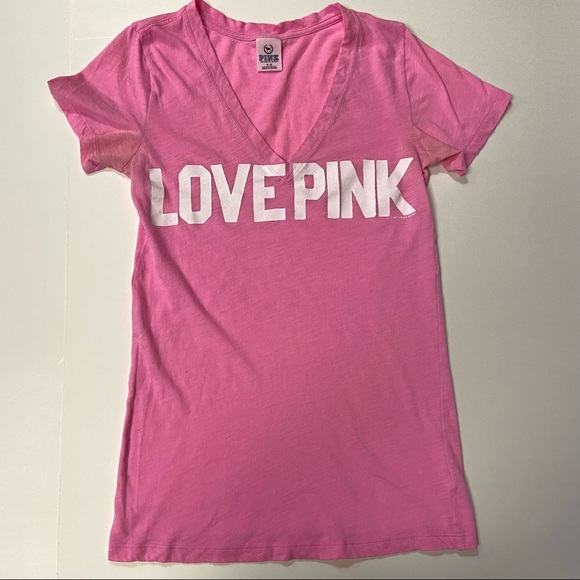 PINK Victoria's Secret Tops - Victoria’s Secret Pink V-neck T-shirt